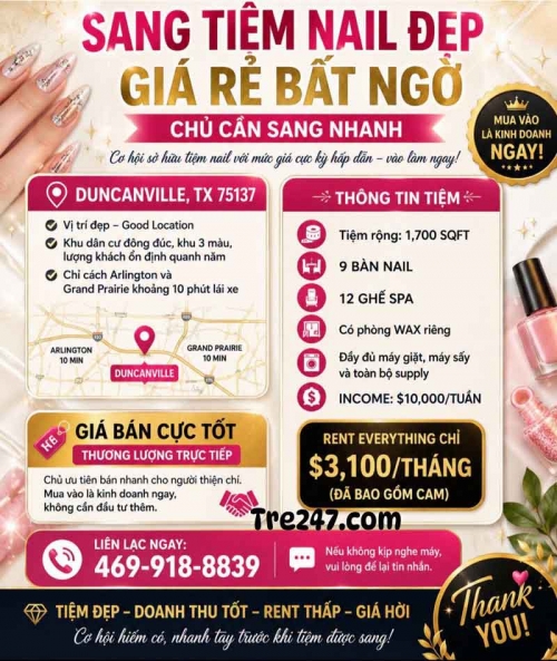 Bán Nhà / Bất Động Sản Tại Grand Prairie, Texas – GIÁ RẺ BẤT NGỜ CHỦ