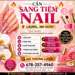 Bán/Sang Tiệm Nail Laurel, Maryland – 8 bàn, 8 ghế