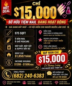 Cần Thợ Nails Làm Việc Tại Fort Worth, Texas