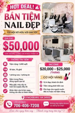 Cơ Hội Mua Tiệm Nail Tại Lynchburg, Virginia