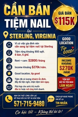 Cơ Hội Mua Tiệm Nail Tại Sterling, Virginia