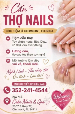 Cơ Hội Việc Làm Nail Tại Clermont, Florida – Tay chân nước, Dip, Everything