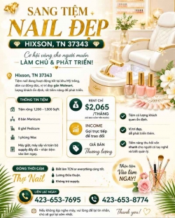 Cơ Hội Làm Chủ Tiệm Nail Vị Trí Đẹp – Hixson, Tennessee