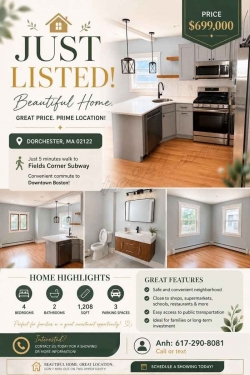 Just Listed Nhà Đẹp, Giá Đẹp Tại Dorchester, Ma! Tại Dorchester, Massachusetts