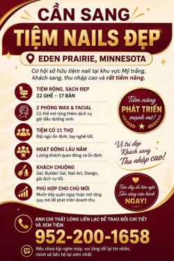 Sang Lại Tiệm Nail Khu Eden Prairie, Minnesota – Income