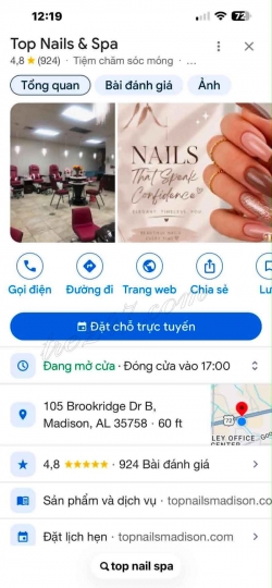 Sang Lại Tiệm Nail Khu Madison, Alabama