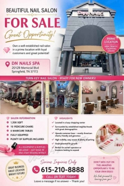 Sang Lại Tiệm Nail Khu Springfield, Tennessee