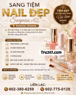 Sang Lại Tiệm Nail Khu Surprise, Arizona