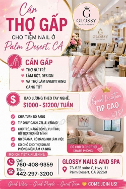 Cần Thợ Nails Tại Palm Desert , California – Cần Thợ Gấp