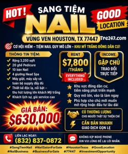 Tiệm Nail Sang Lại Houston, Texas