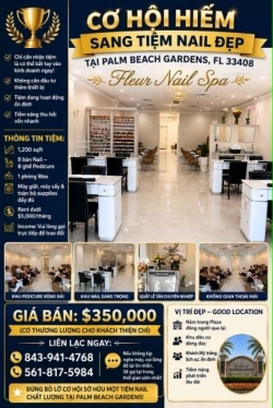 Tiệm Nail Sang Lại Palm Beach Gardens, Florida
