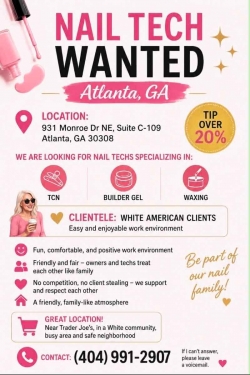 Tiệm Nail Tuyển Thợ Tại Atlanta, Georgia – Gel