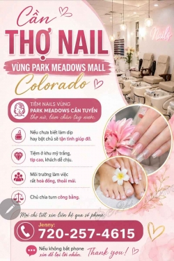 Tiệm Nail Tuyển Thợ Tại Park, Colorado – Dip