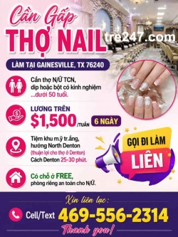 Tuyển Thợ Nail Khu Gainesville, Texas – Dip