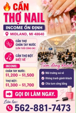 Việc Làm Nail Ở Midland, Michigan – Cần Thợ bột